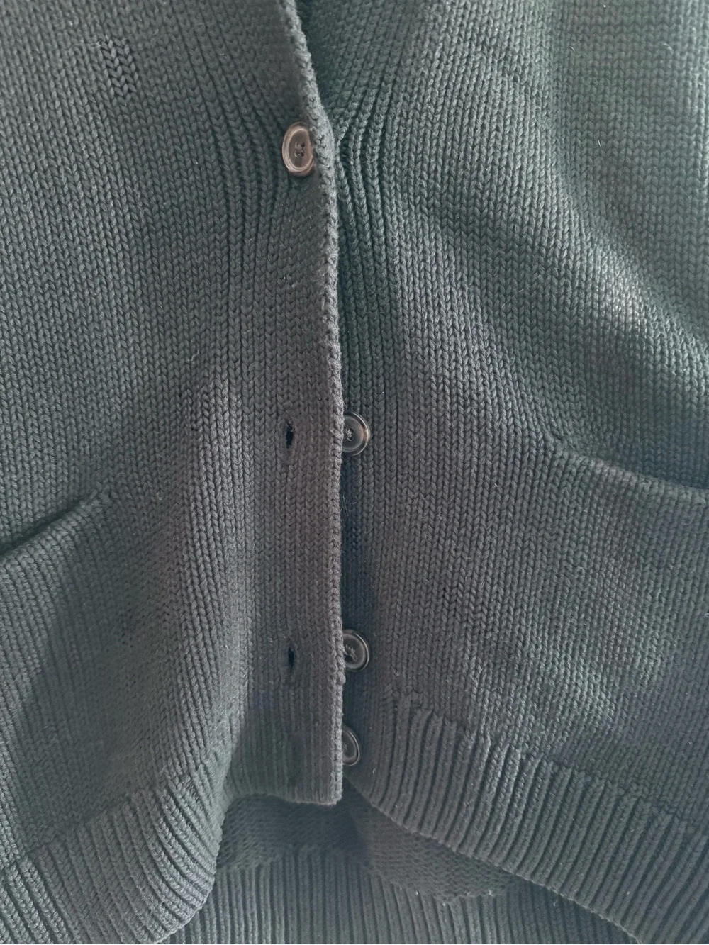 GAP Black V-Neck Button Cardigan with Pockets